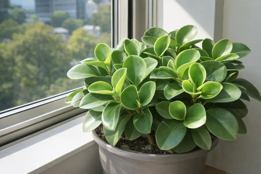 Best Direct Sunlight Plants for South-Facing Windows - Peperomia obtusifolia by the window