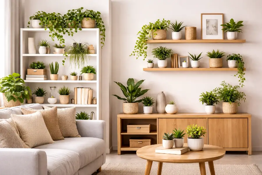 Plants for Shelves in Living Rooms (Best Shelf Plants for Indoor Decor)