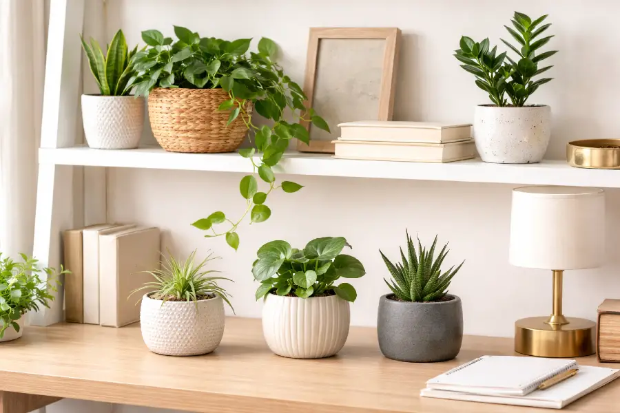 Small Planters for Shelves and Desks (Indoor Plant Decor Ideas for Small Spaces)