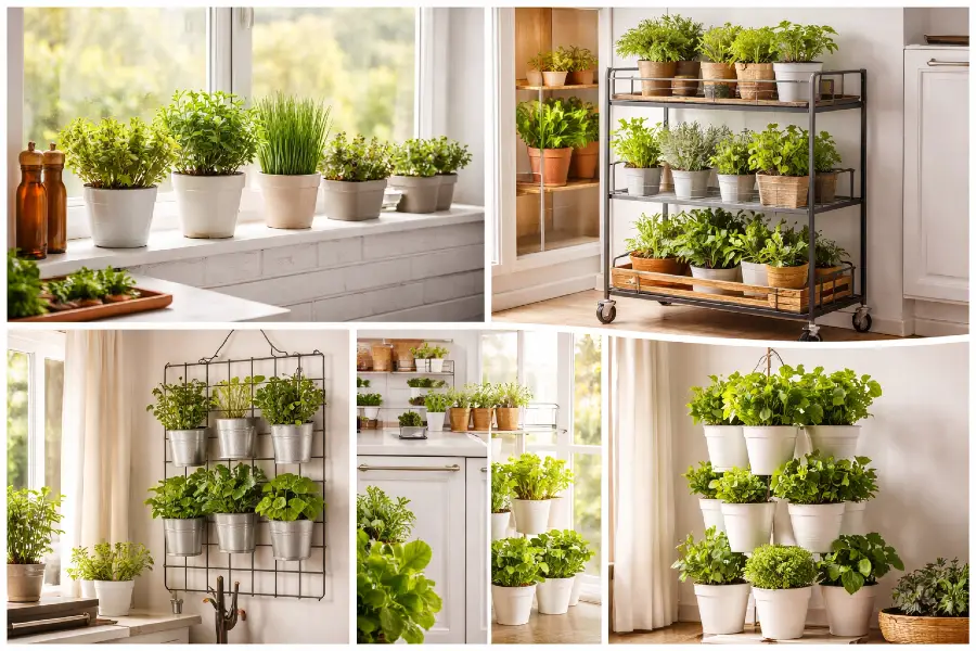 Small Space Indoor Herb Garden Ideas (Apartments, Shelves, Windows & Vertical Gardens)