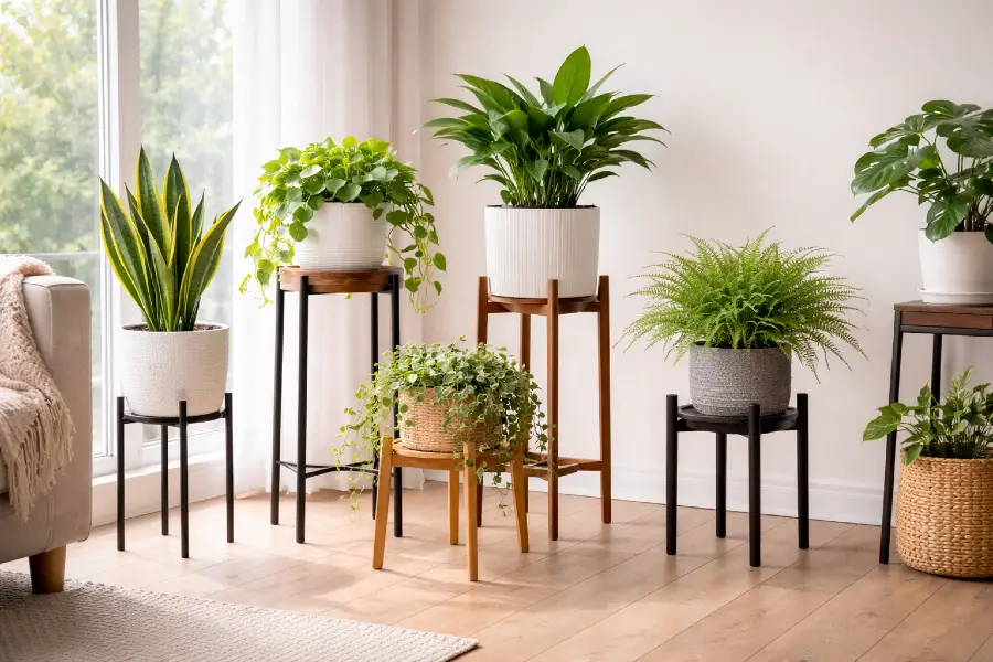 Using Plant Stands for Indoor Plant Decor (Styling Plants With Height and Layers)