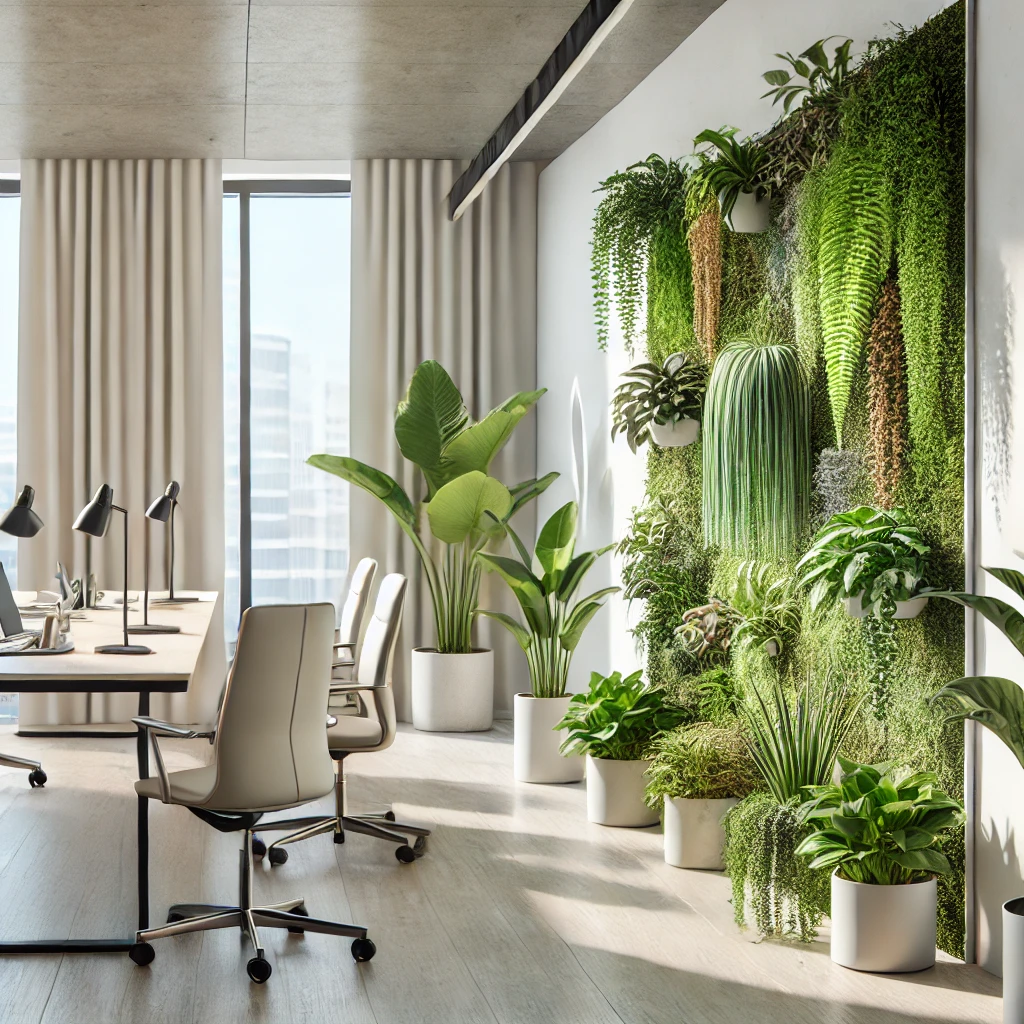 Vertical office plants feng shui